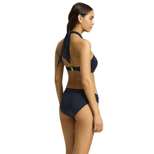 Seafolly Collective voorgevormde bandeau bikinitop donkerblauw afbeelding