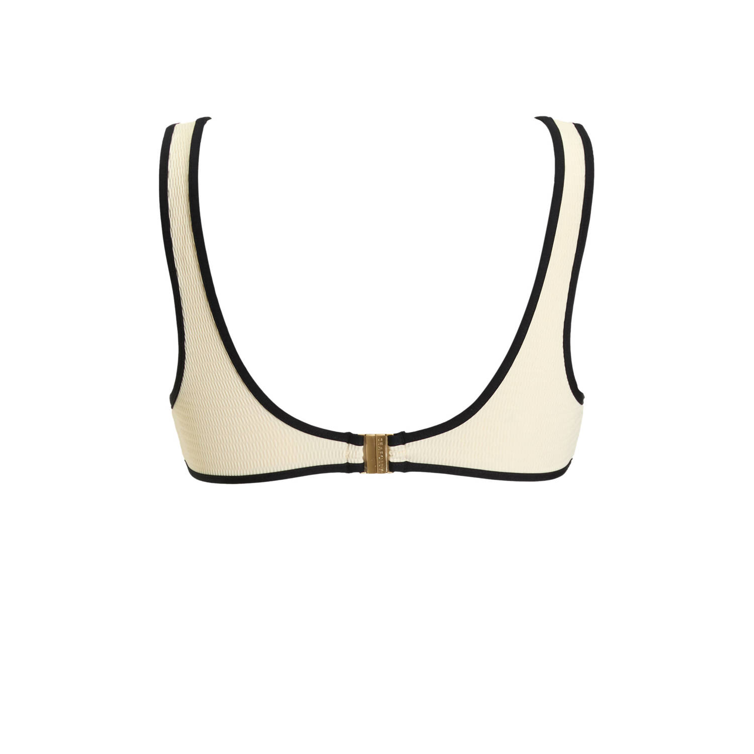 Seafolly Beach Bound voorgevormde bikinitop ecru zwart