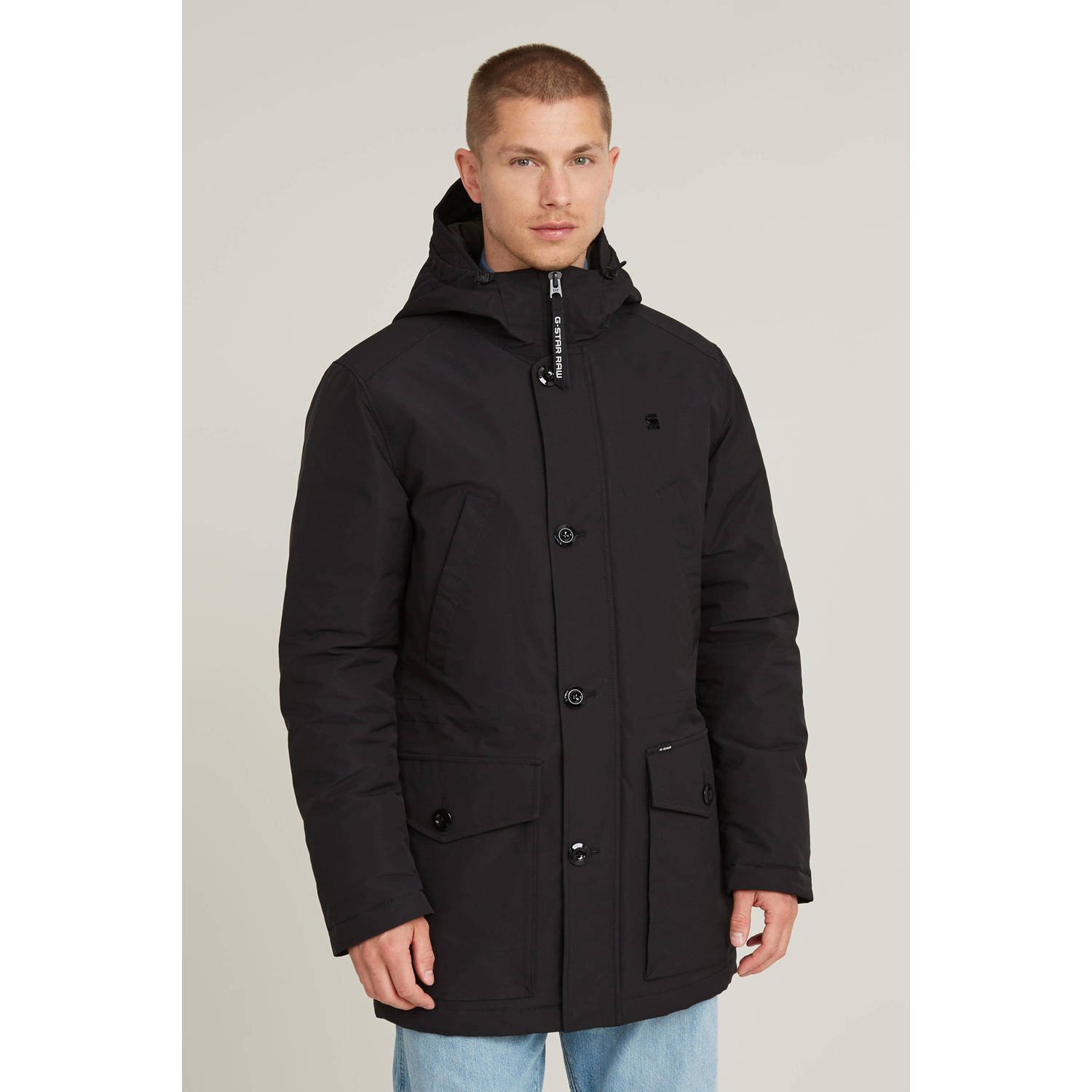 G-Star RAW Vodan Gewatteerde Parka Met Capuchon Zwart Heren