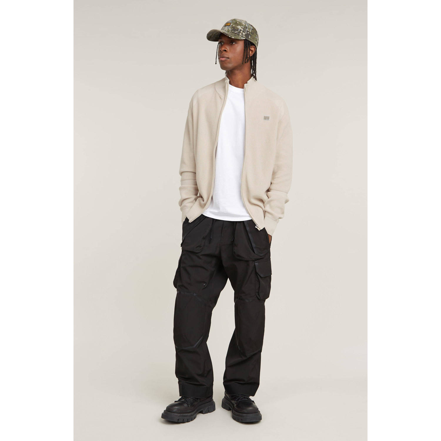G-STAR gebreid vest ecru