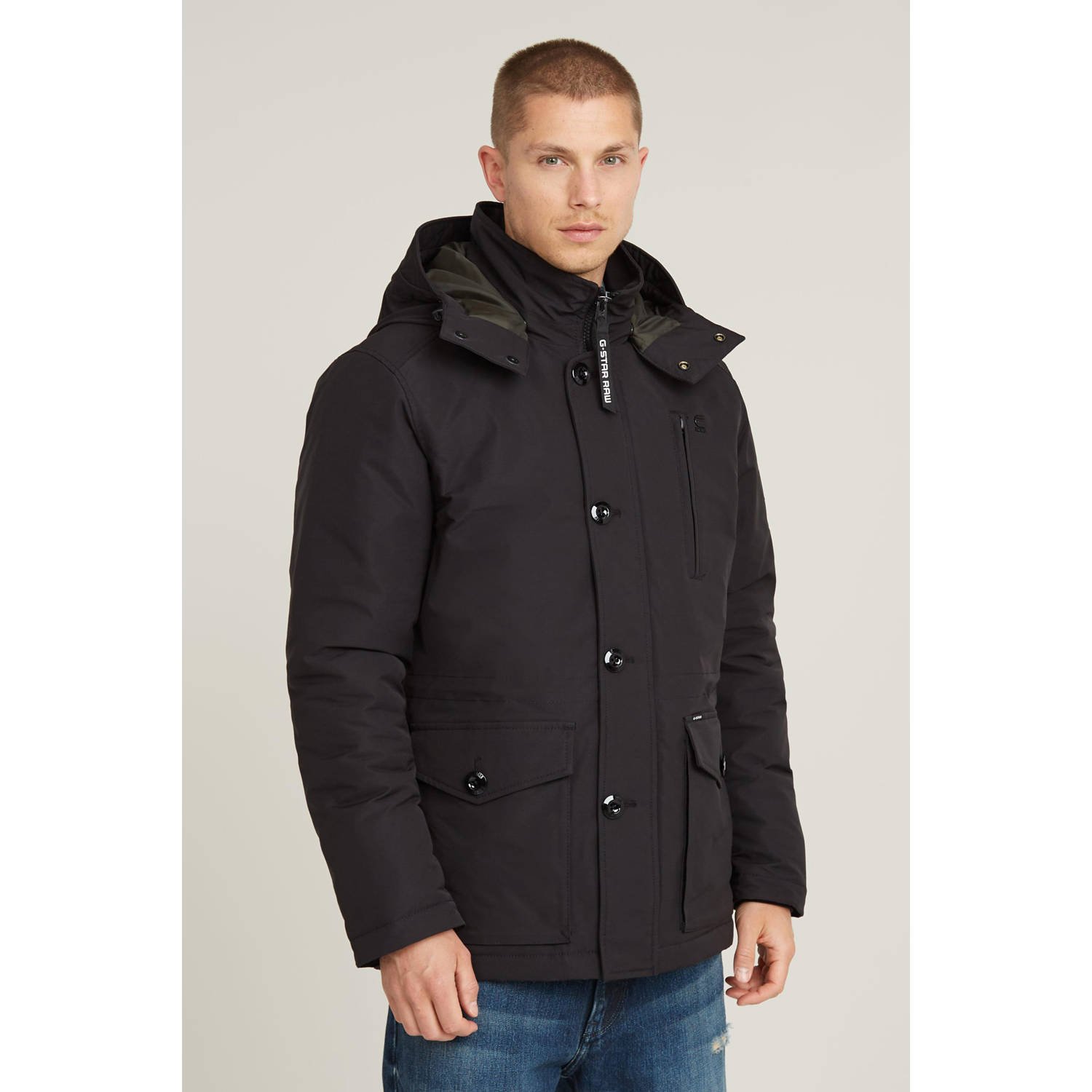 G-Star RAW Outdoorjack Vodan Padded Hdd Jkt met verstelbare taille