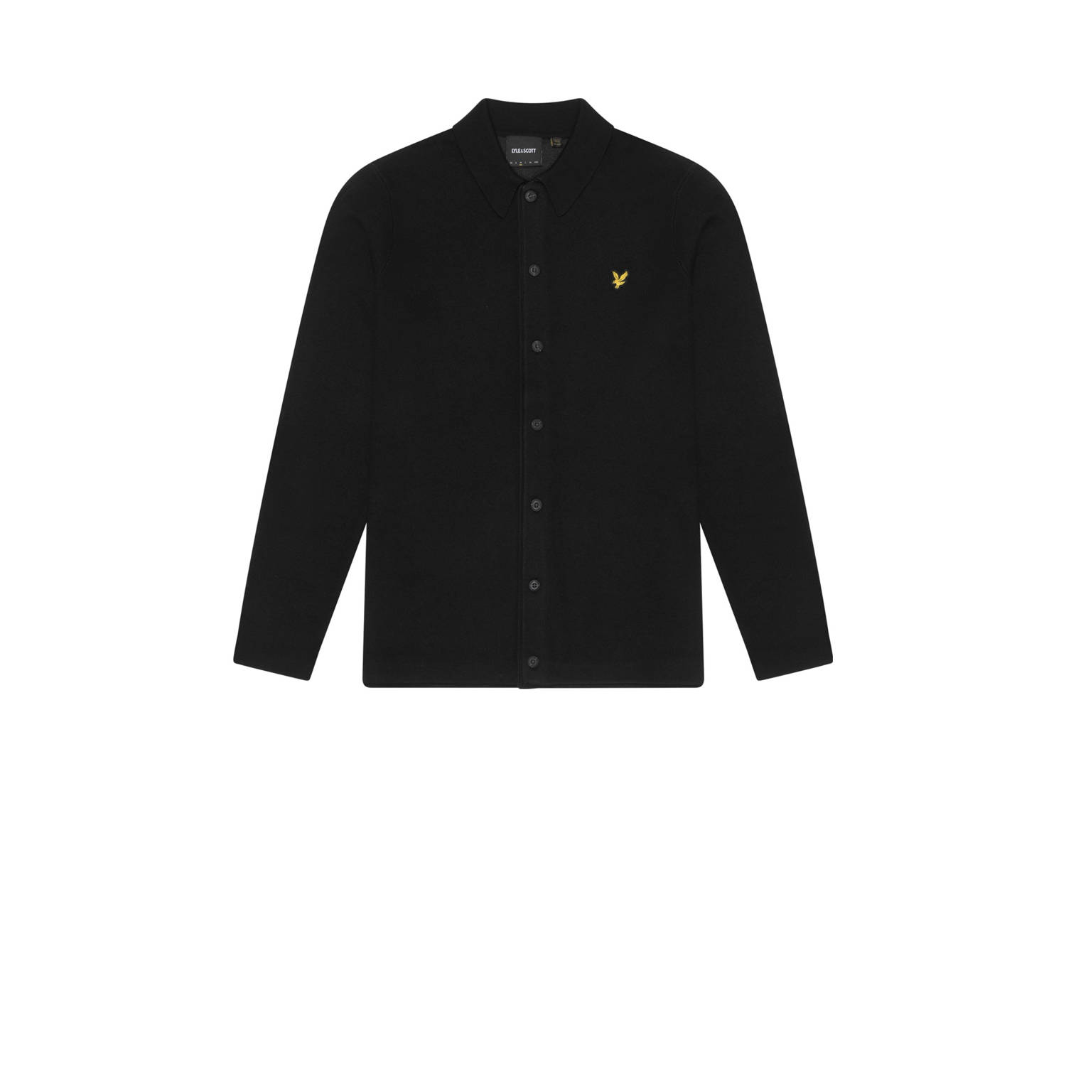 Lyle & Scott Gebreid dubbelgebreid overhemd Black Heren