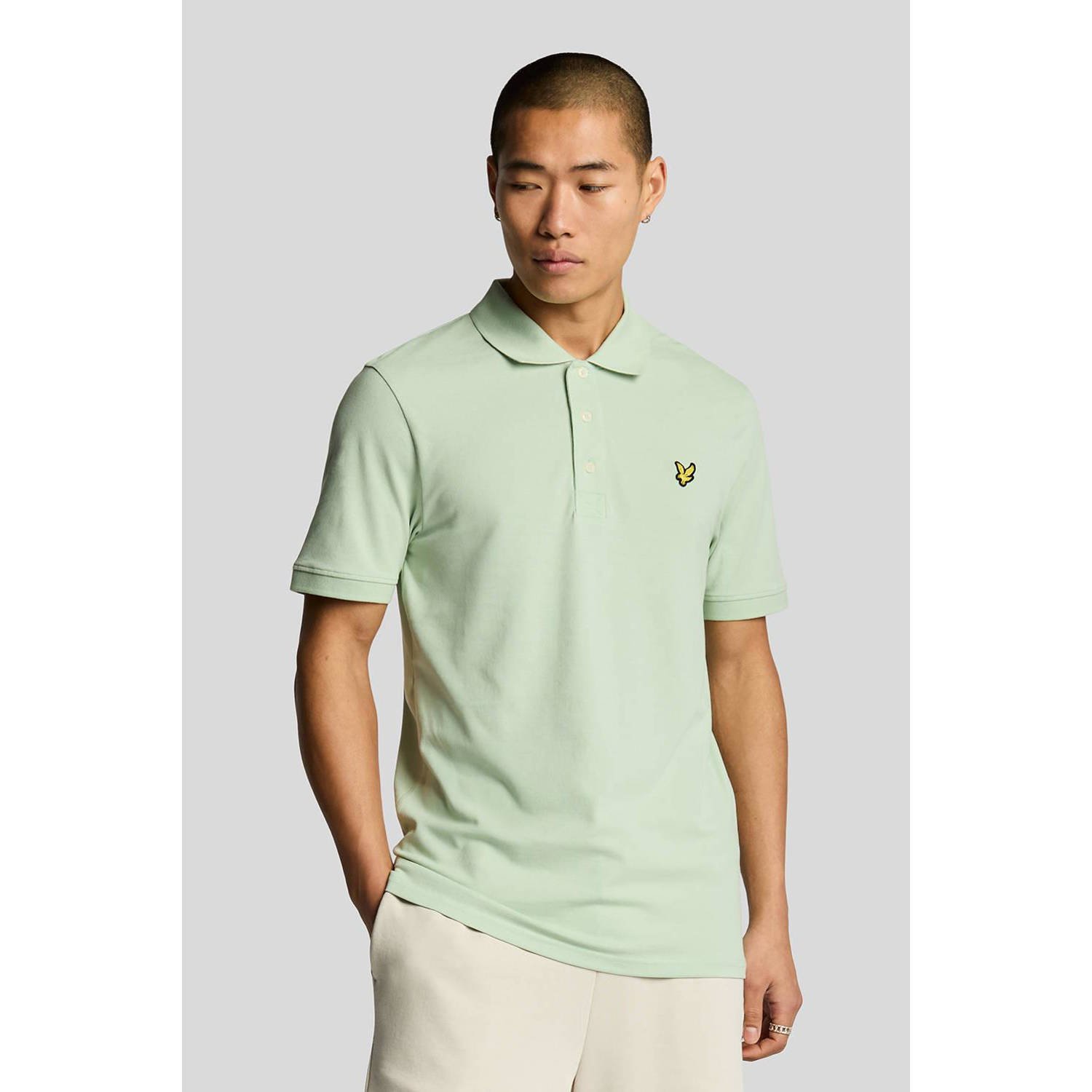 Lyle & Scott regular fit polo lichtgroen