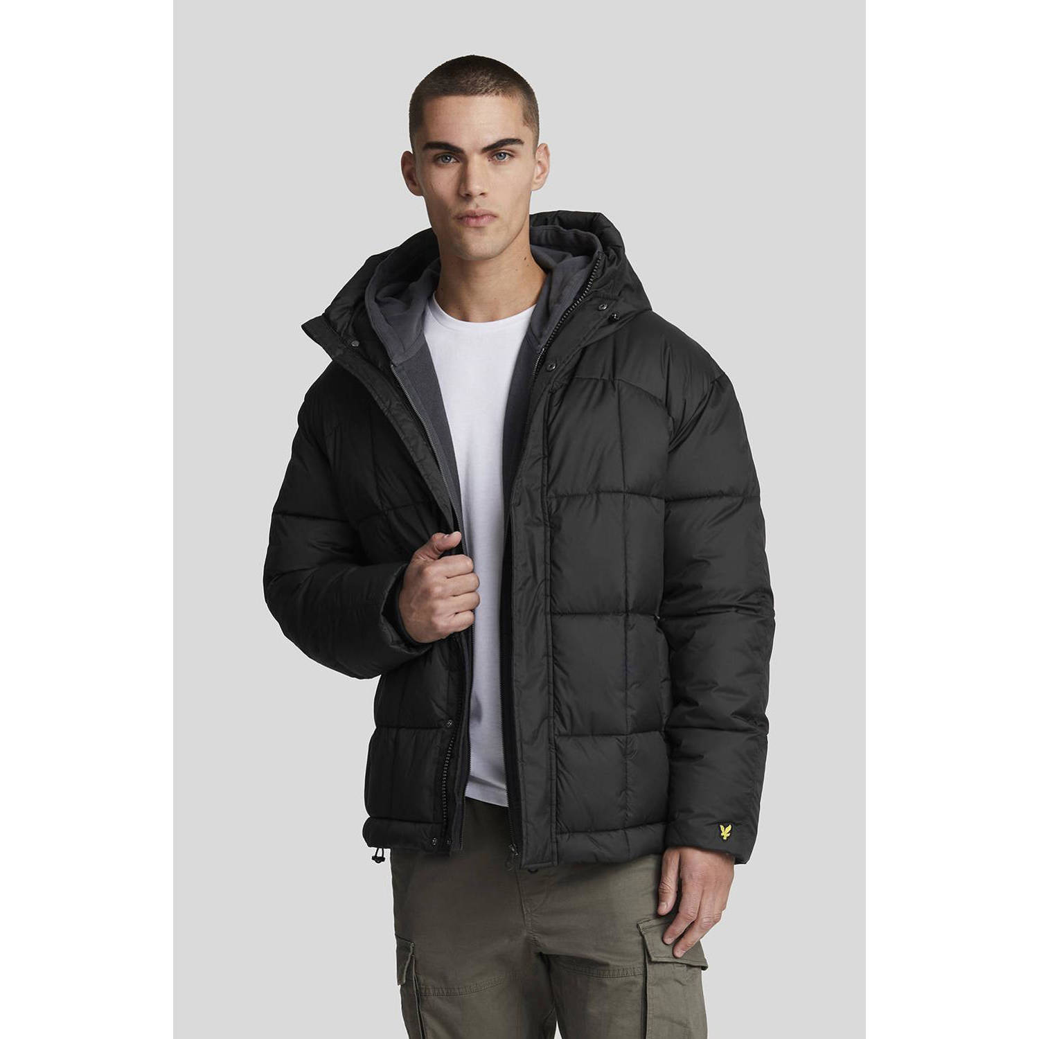 Lyle & Scott Jassen Gewatteerde Paneljas Black Heren