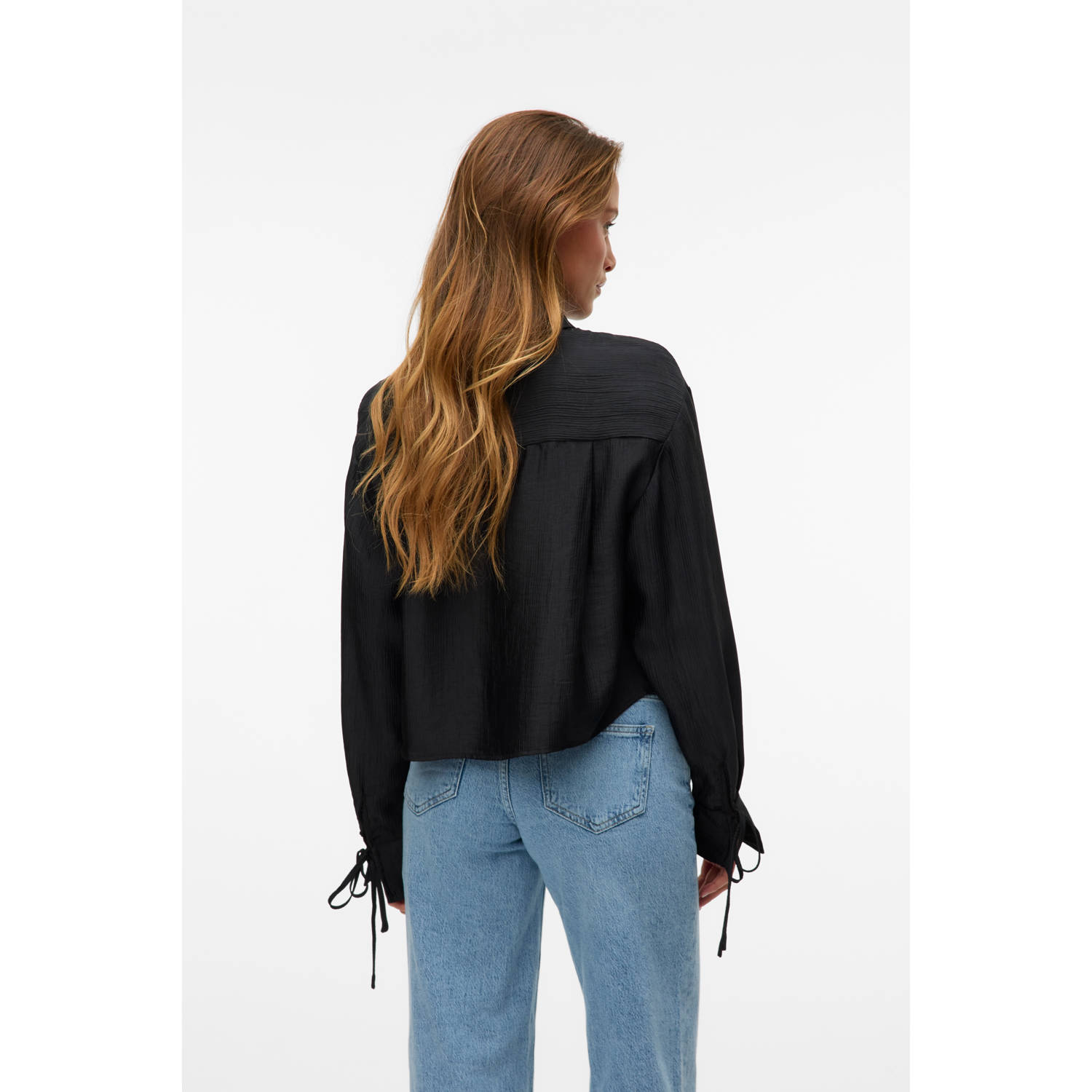 VERO MODA blouse VMRAQUEL zwart