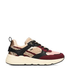 Bodie chunky sneakers donkerrood multi