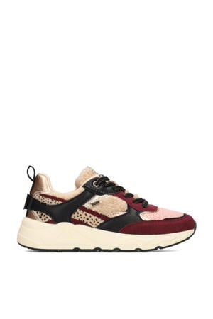 Bodie chunky sneakers donkerrood multi