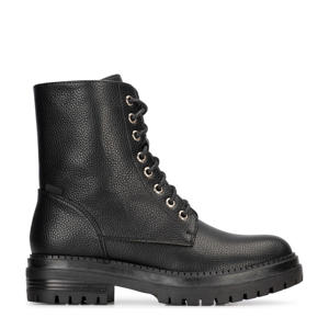 Door  veterboots zwart
