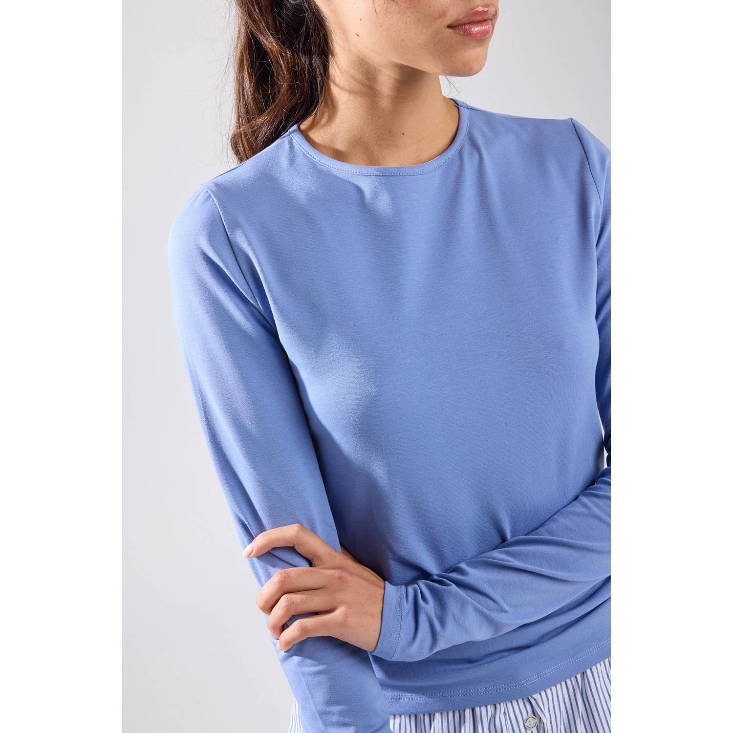 America Today jersey top lichtblauw
