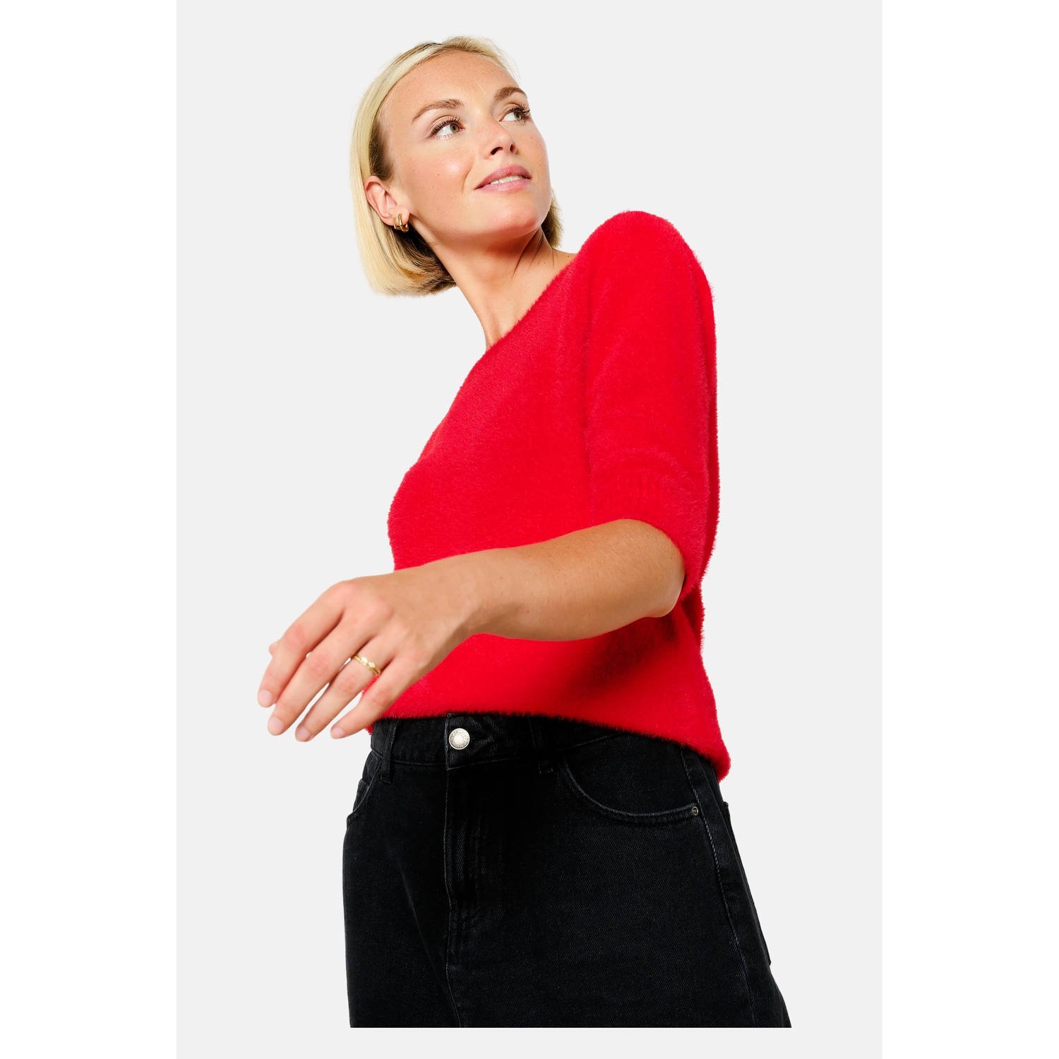 LOLALIZA gebreide top rood