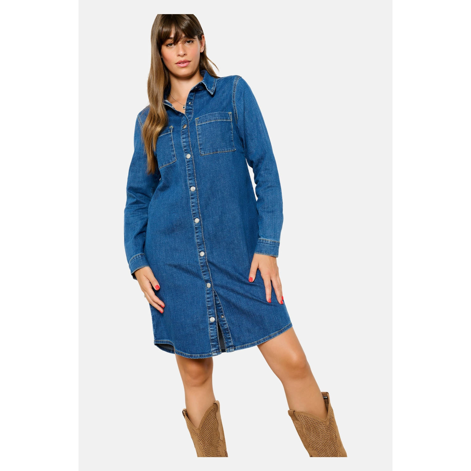 LOLALIZA spijkerjurk medium blue denim