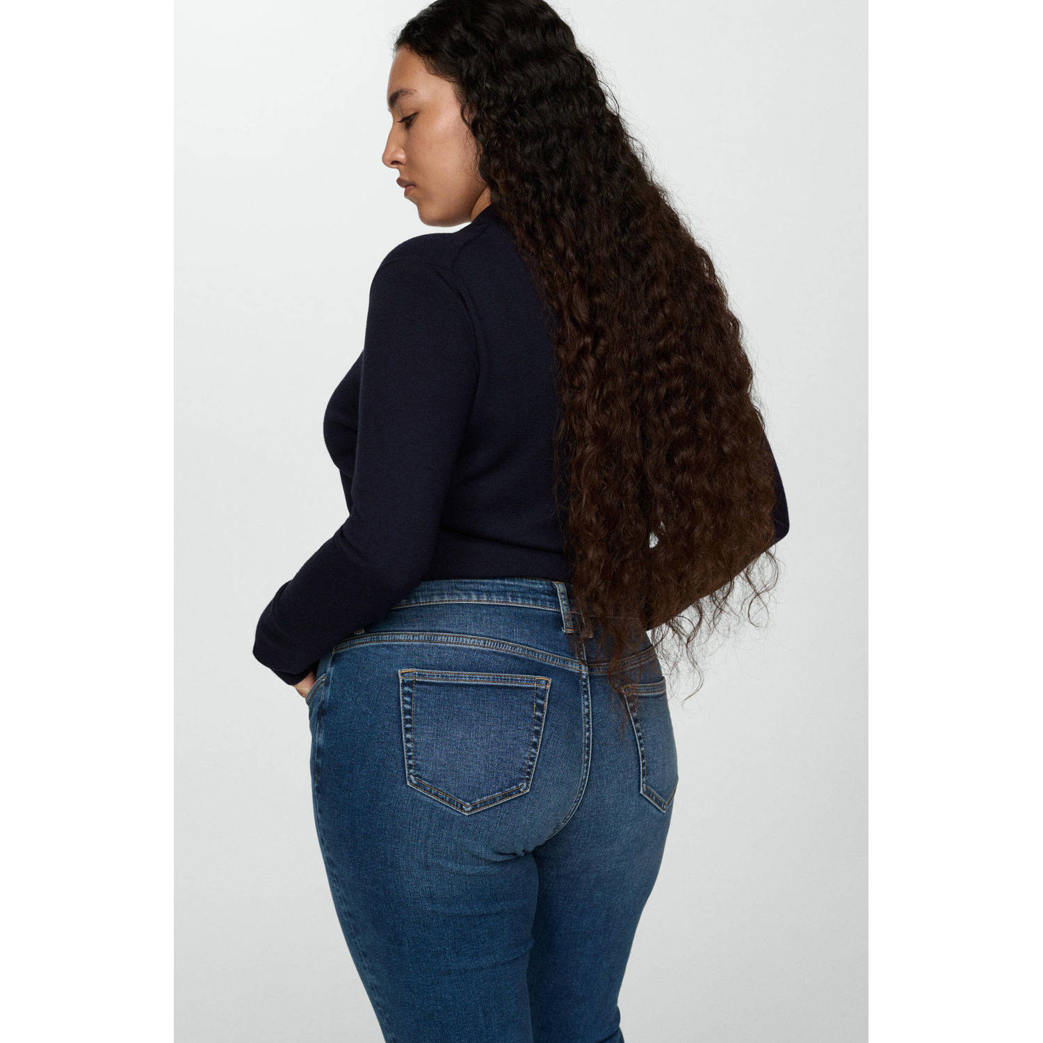 Mango skinny jeans medium blue denim