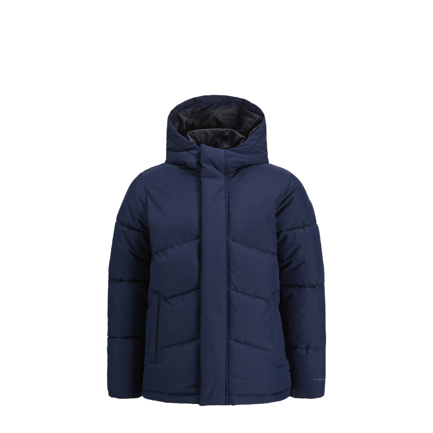 JACK & JONES JUNIOR gewatteerde winterjas JJWORLD donkerblauw