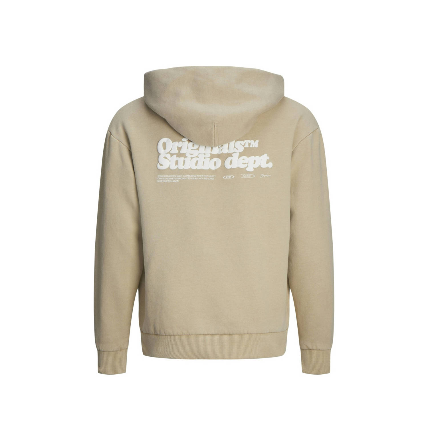 JACK & JONES JUNIOR hoodie JORVERMONT met backprint beige