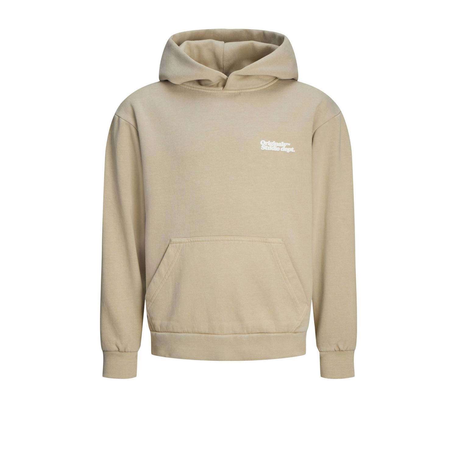 JACK & JONES JUNIOR hoodie JORVERMONT met backprint beige