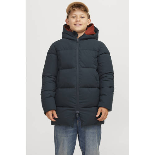 JACK & JONES JUNIOR gewatteerde winterjas JORVESTERBRO diep donkergroen afbeelding