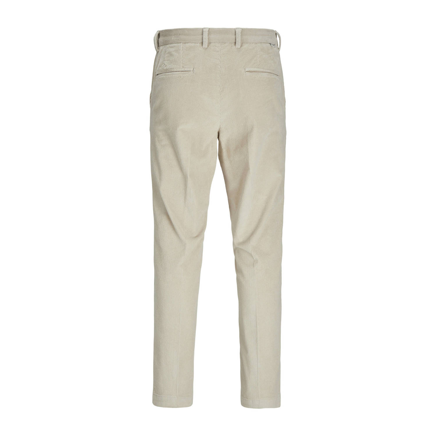 JACK & JONES JUNIOR corduroy tapered fit broek JPSTACE JJCORDUROY ecru