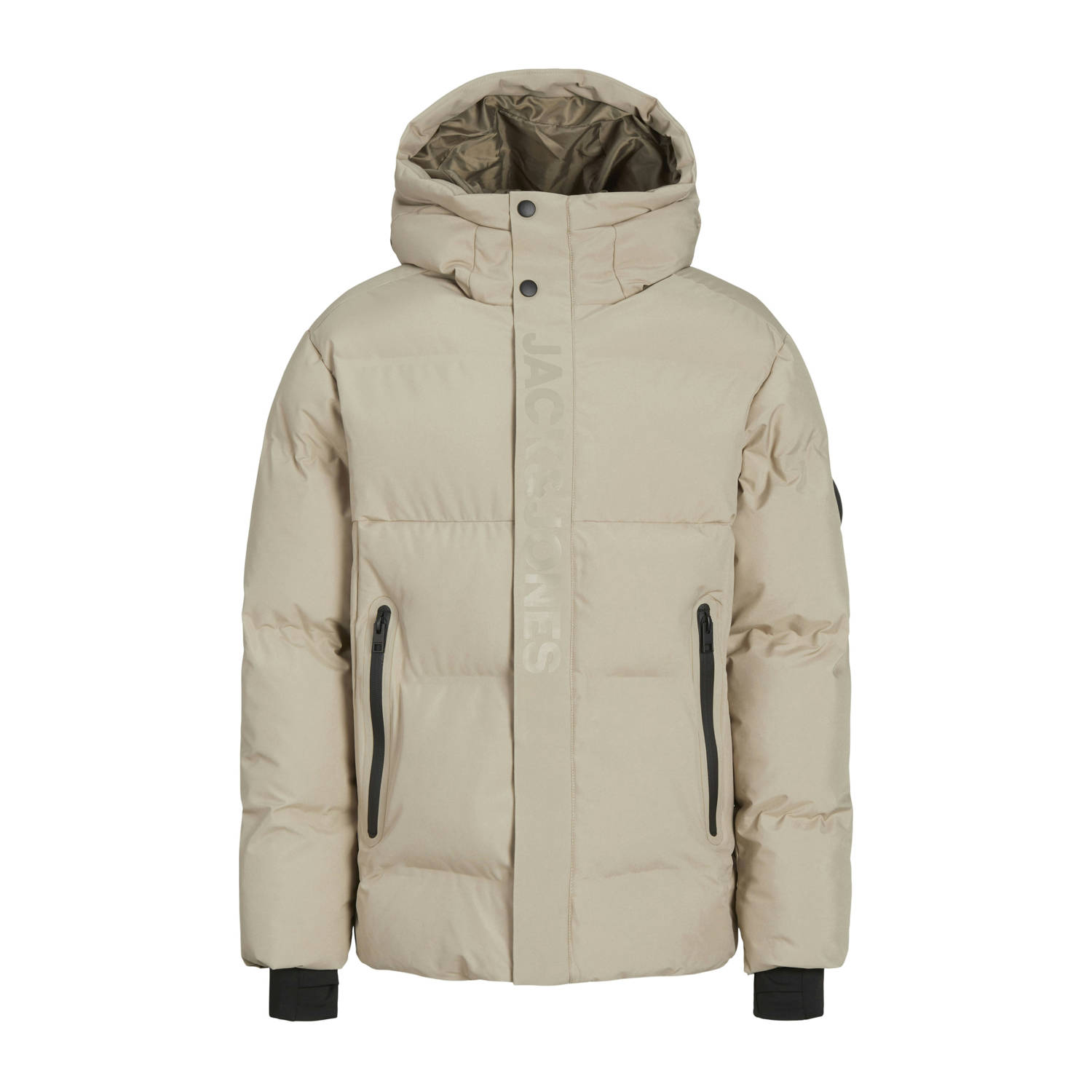 JACK & JONES JUNIOR gewatteerde winterjas JCOALPHA beige