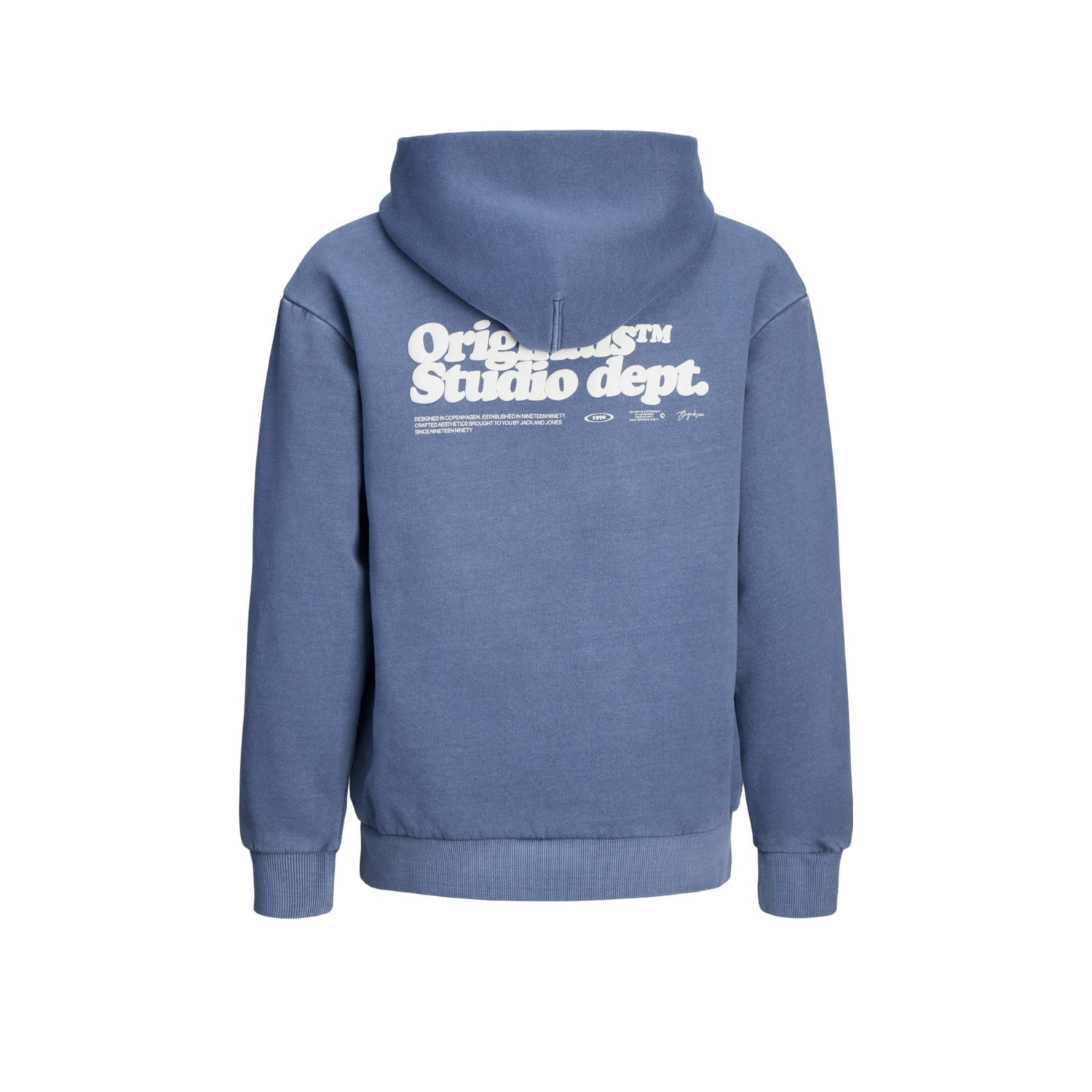 JACK & JONES JUNIOR hoodie JORVERMONT met backprint blauw