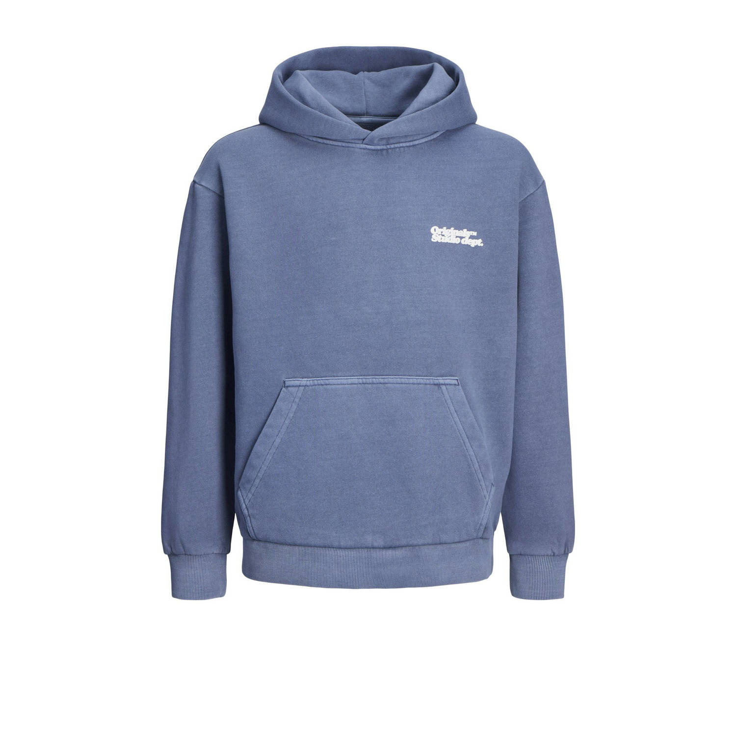 JACK & JONES JUNIOR hoodie JORVERMONT met backprint blauw