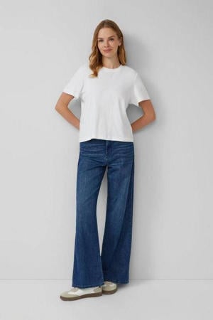 high waist wide leg jeans blue