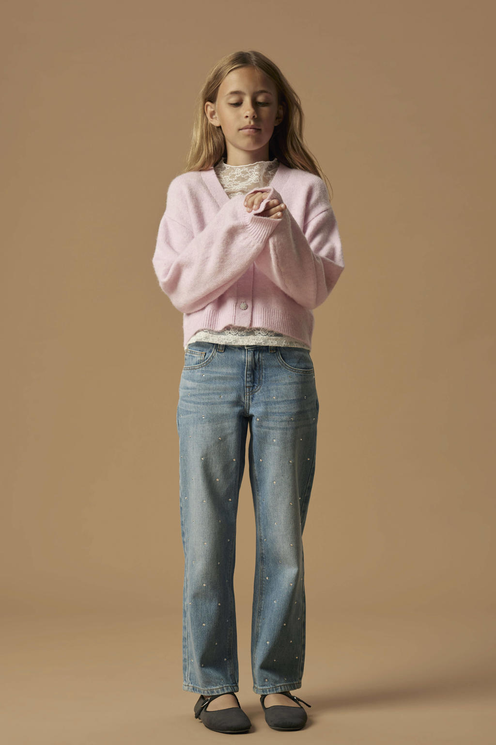NAME IT KIDS loose fit jeans NKFROSE medium blue denim
