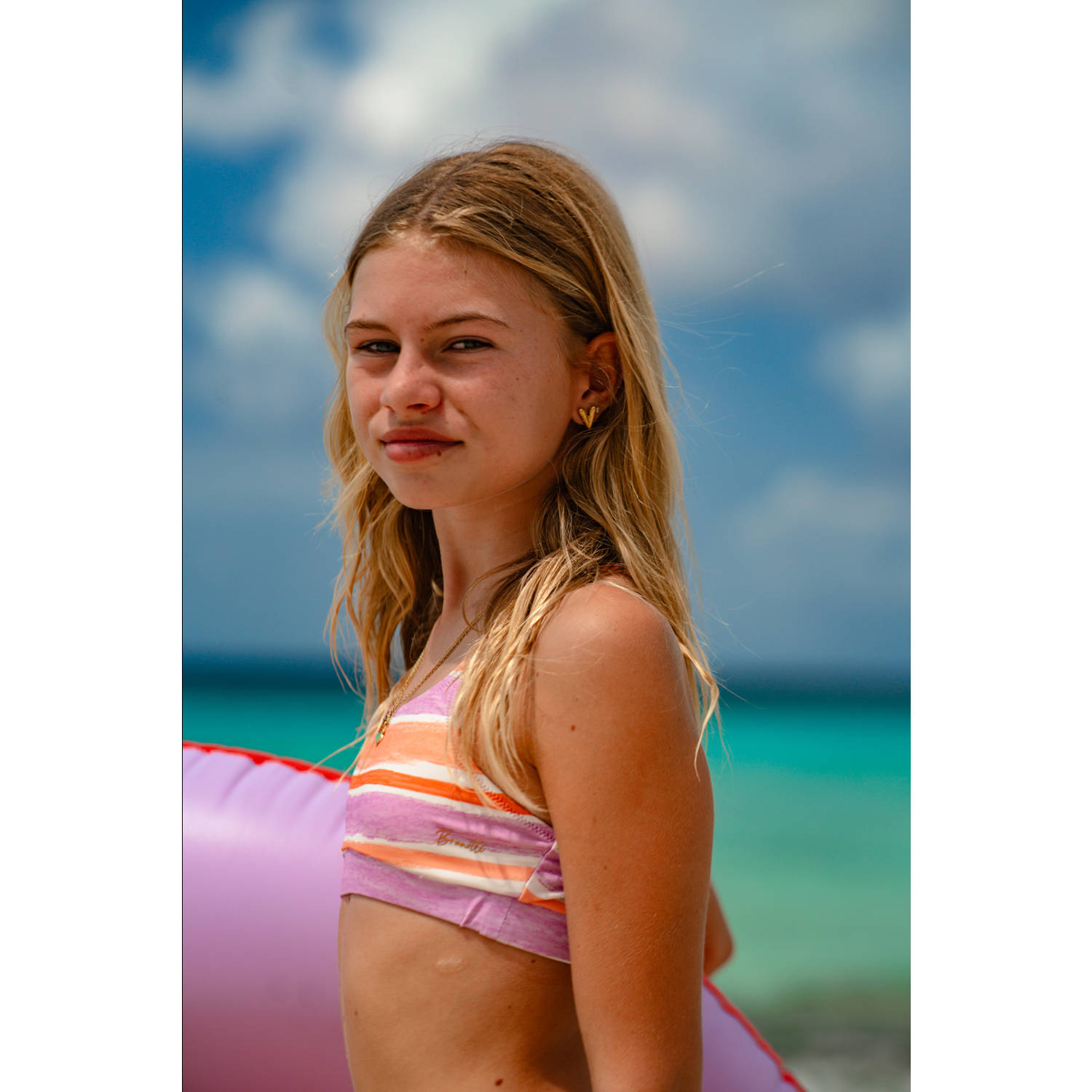 Brunotti crop bikini Sofia roze oranje wit