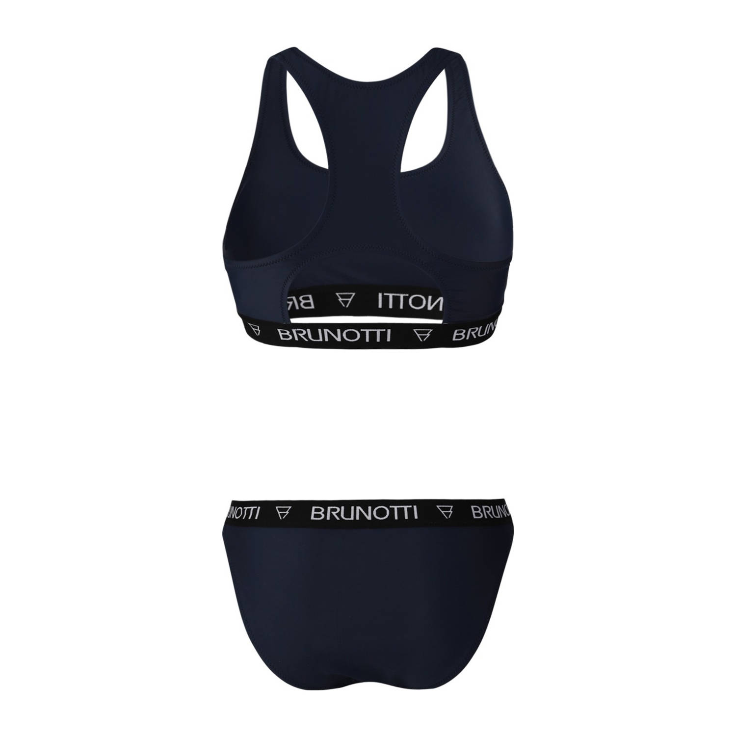 Brunotti voorgevormde crop bikini Jazz donkerblauw