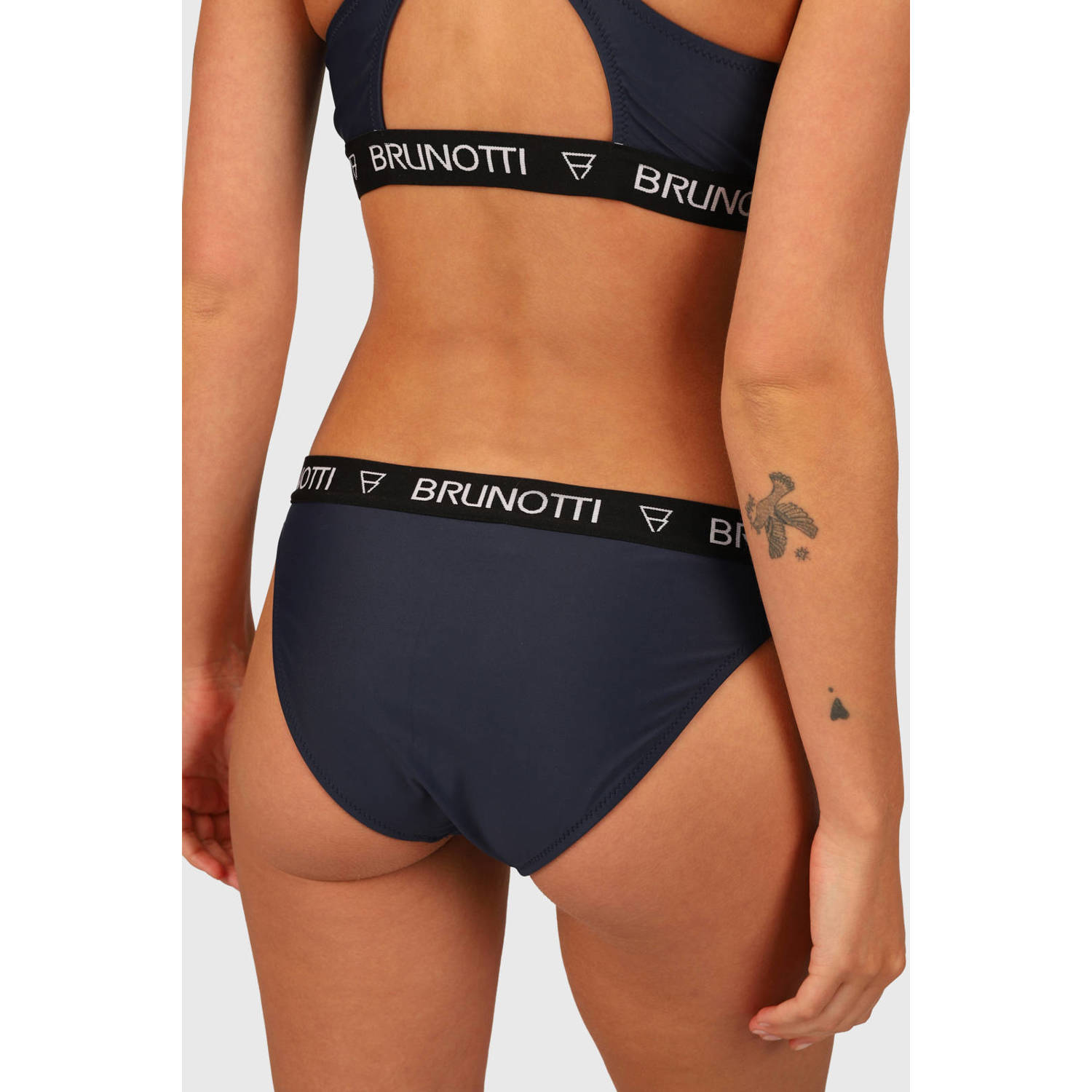 Brunotti voorgevormde crop bikini Jazz donkerblauw