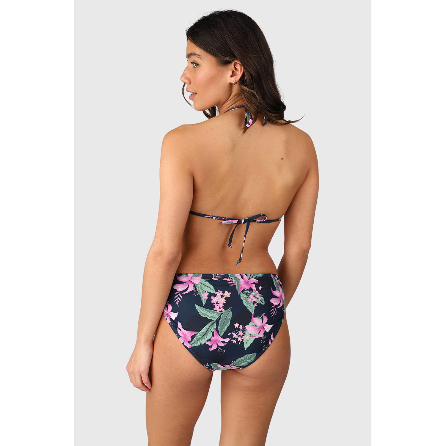 Brunotti bikinibroekje Nolina donkerblauw roze
