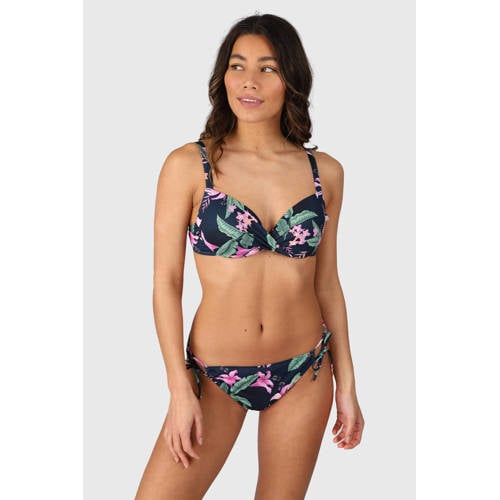 Brunotti voorgevormde beugel bikinitop Stefana donkerblauw/roze afbeelding
