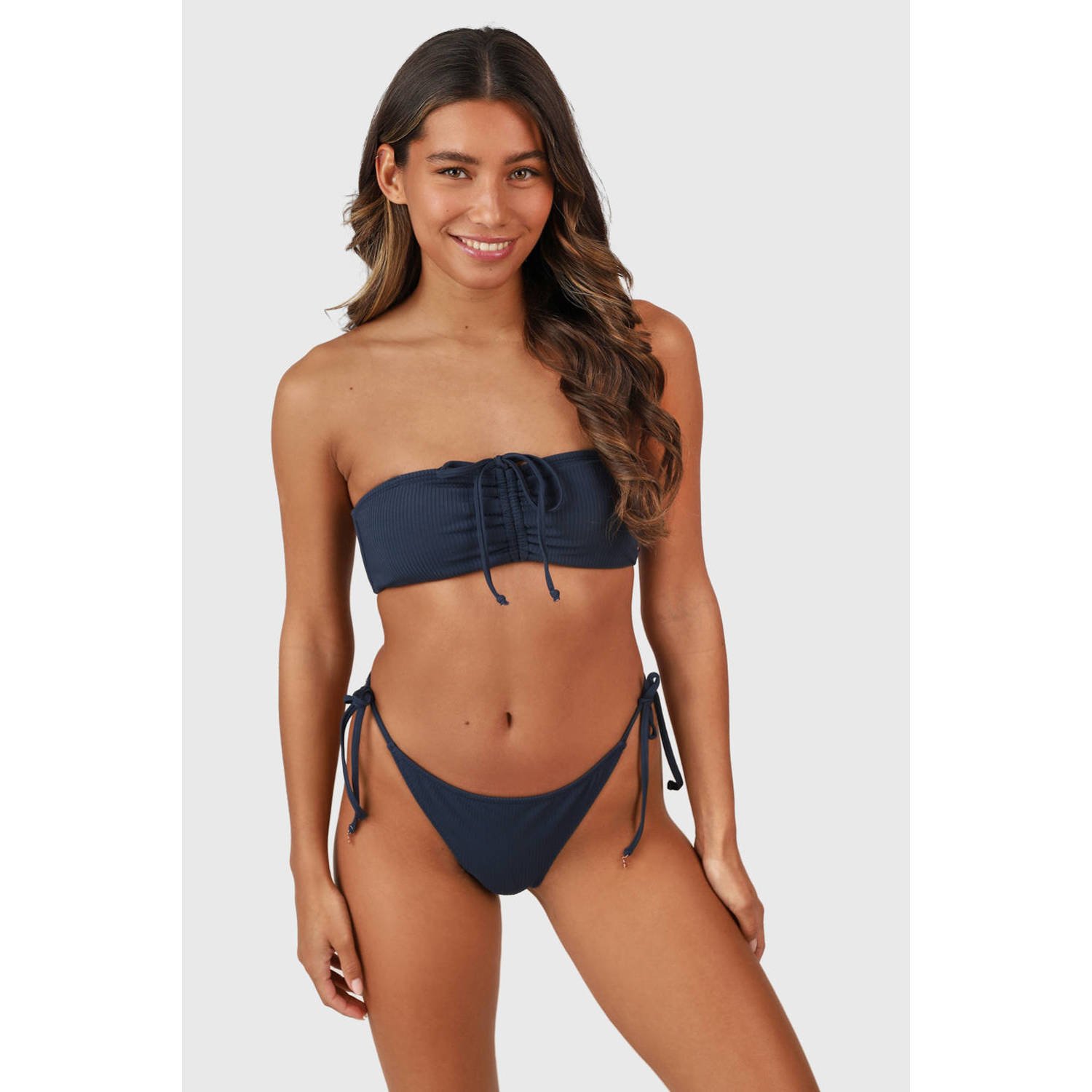 Brunotti strik bikinibroekje Elly donkerblauw