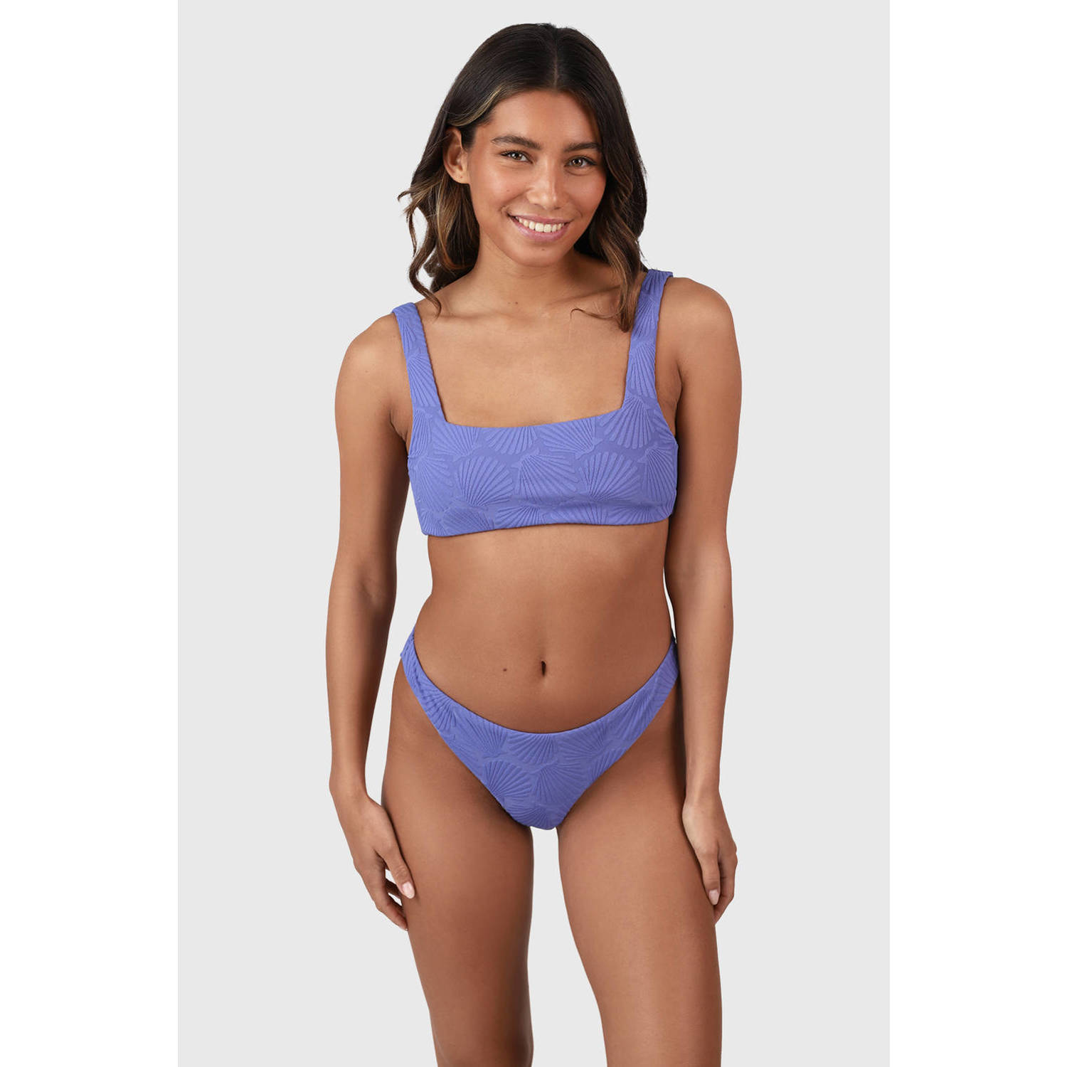 Brunotti voorgevormde crop bikini Lilly blauw