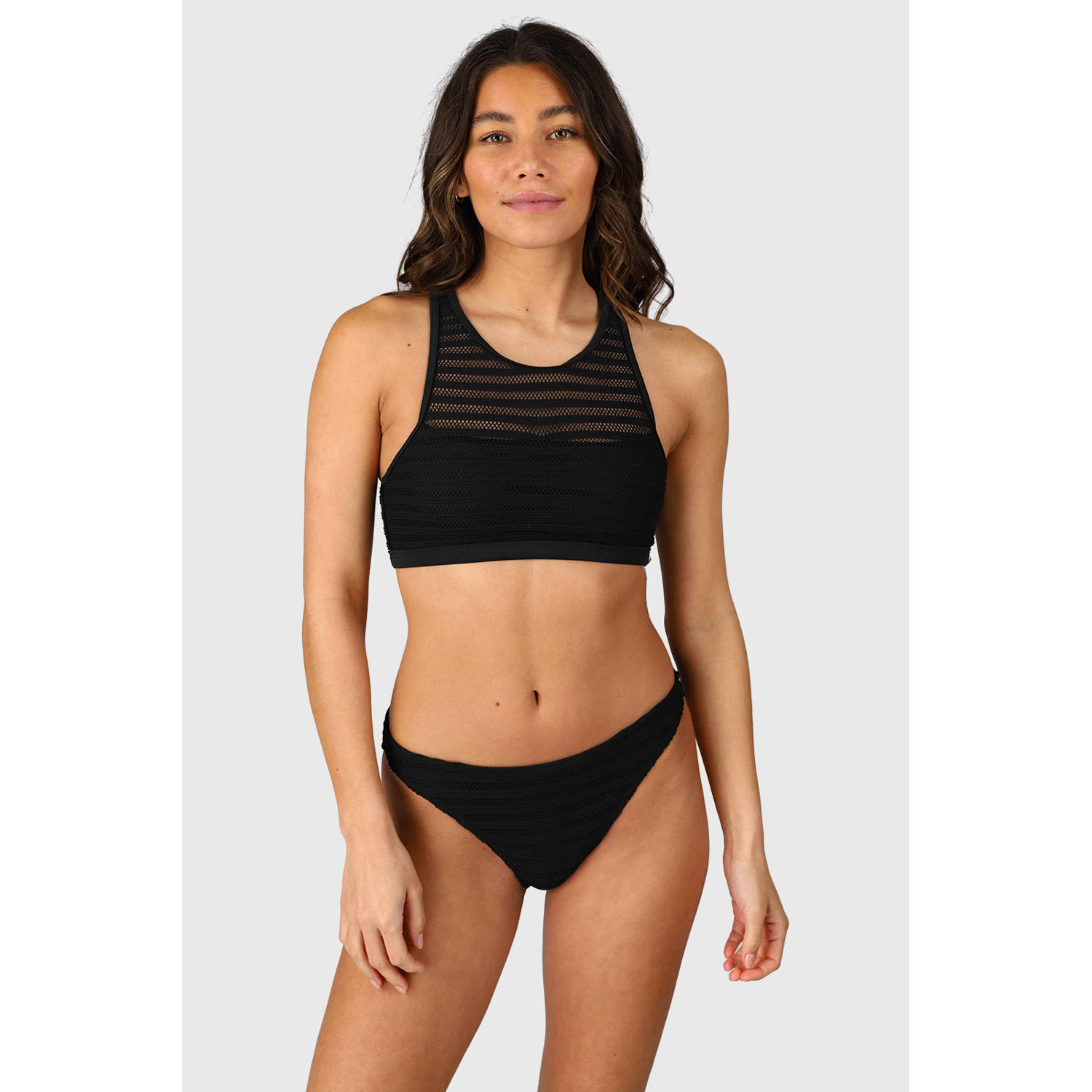Brunotti voorgevormde crop bikini Elena zwart