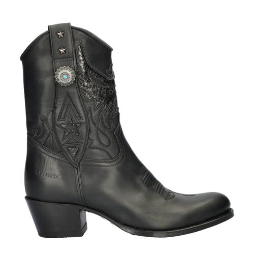 Sendra leren cowboylaarzen zwart afbeelding