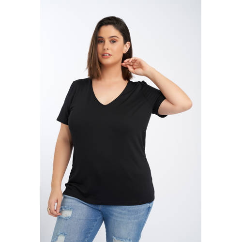 MS Mode T-shirt zwart (set van 2) afbeelding
