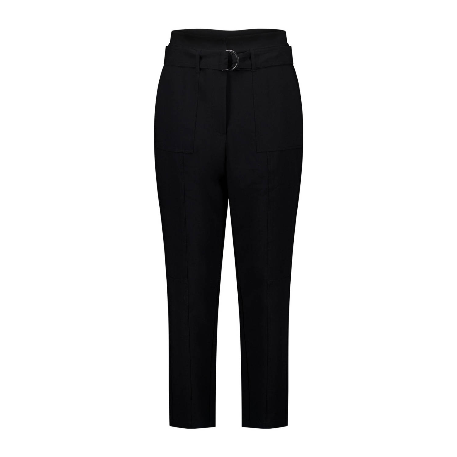 MS Mode high waist loose fit broek zwart