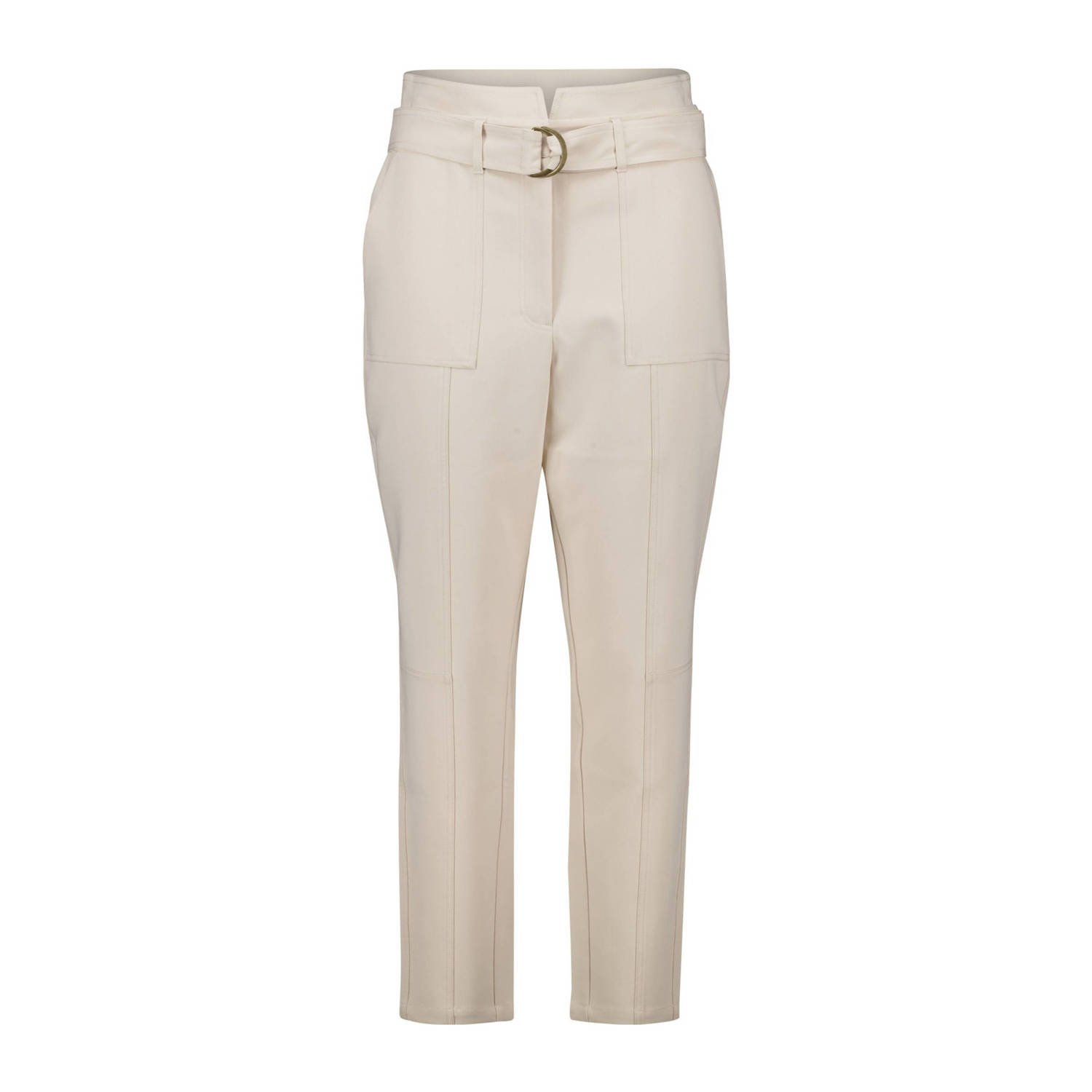 MS Mode high waist loose fit broek ecru