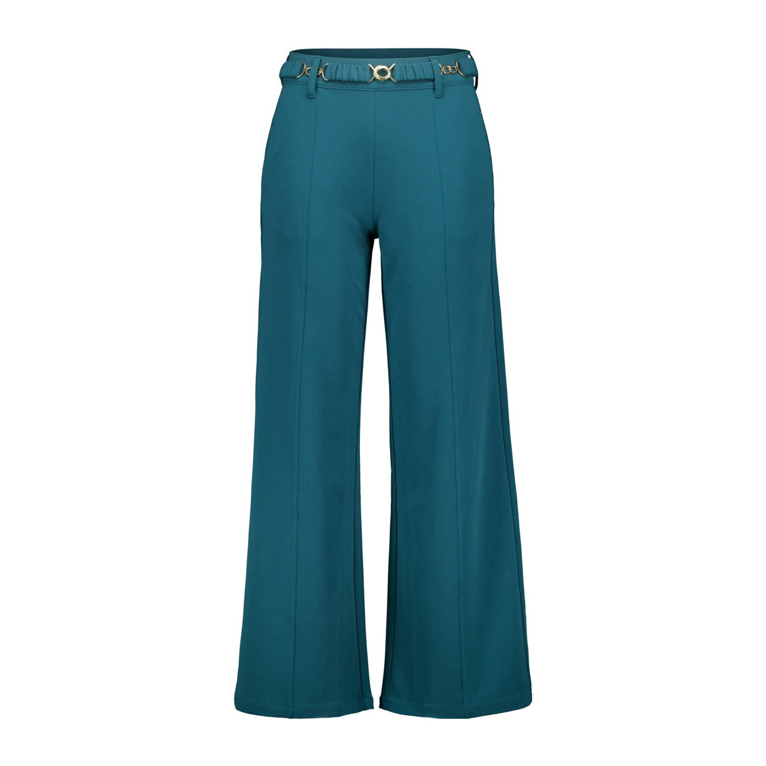 MS Mode high waist wide leg pantalon petrol