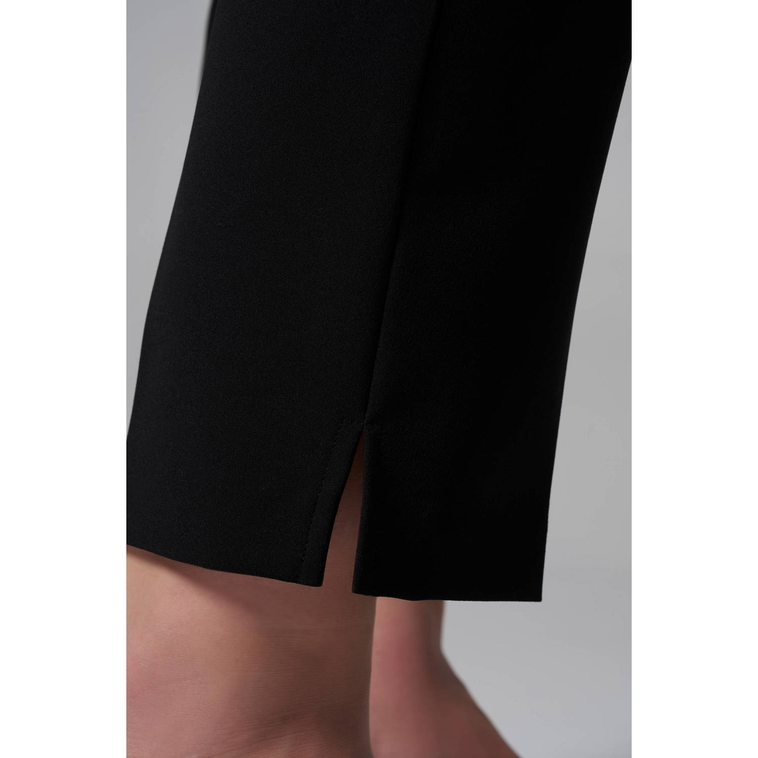 MS Mode slim fit broek zwart