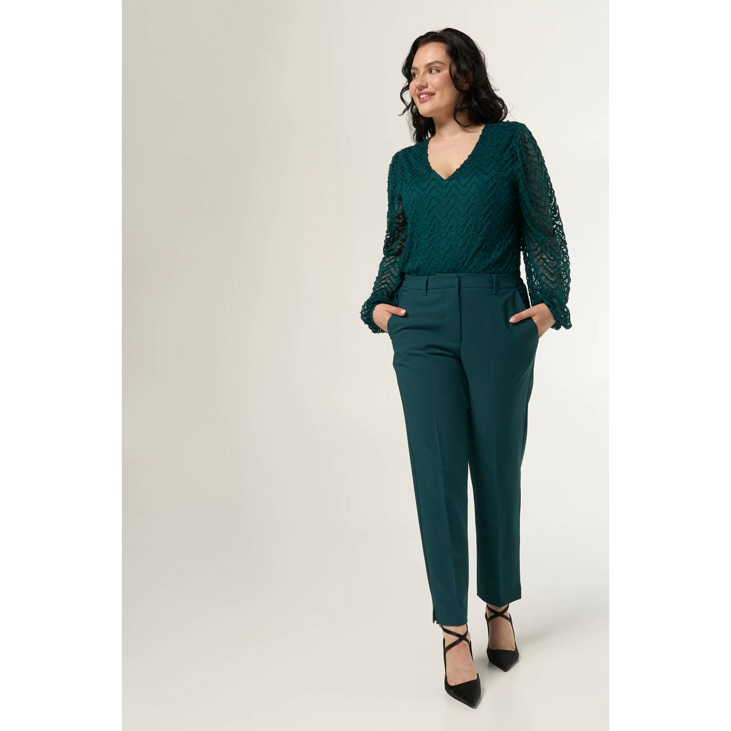 MS Mode slim fit broek