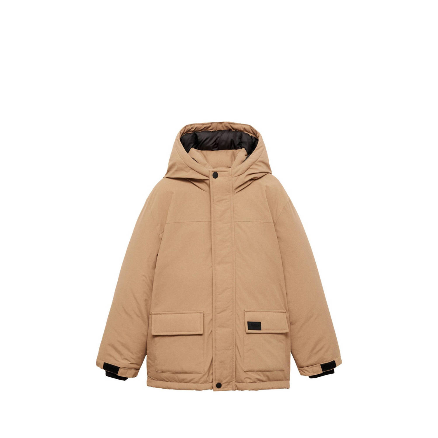 Mango Kids gewatteerde winterjas lichtbruin