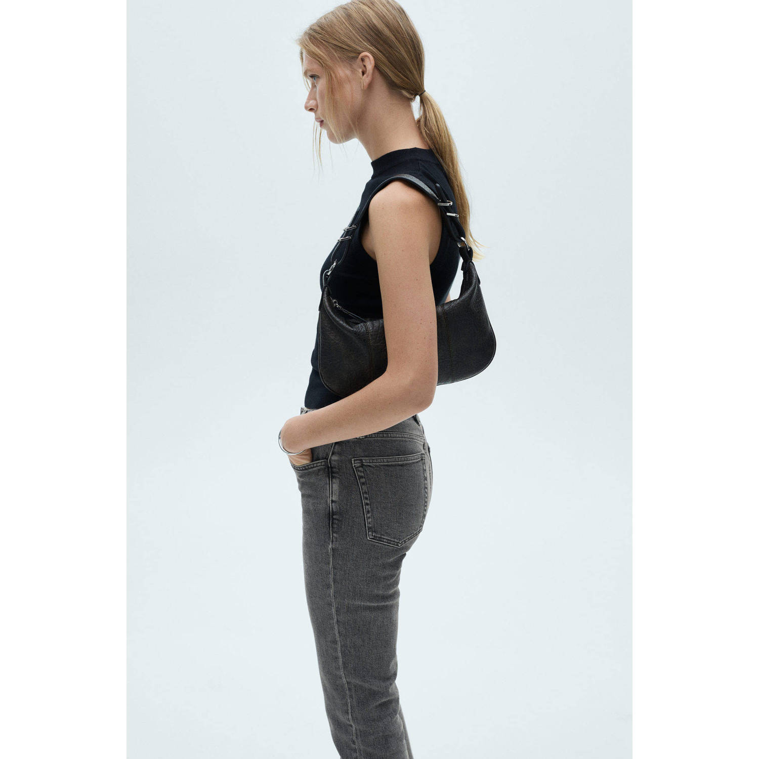 Mango slim fit jeans grey denim