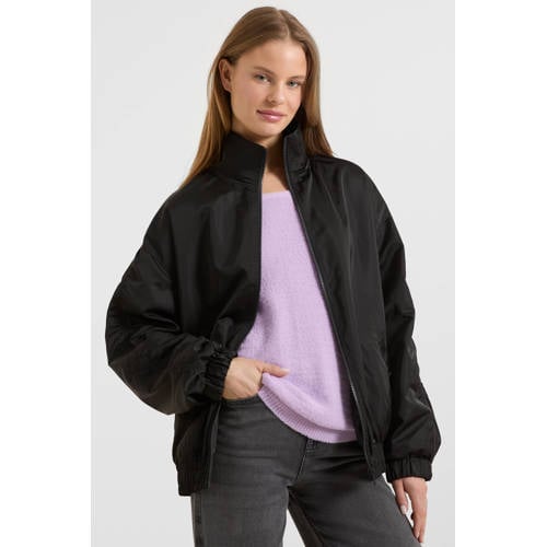 anytime oversized bomberjacket zwart afbeelding