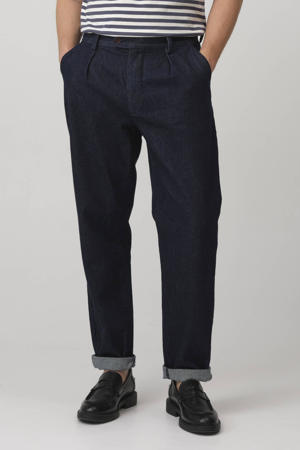 straight jeans dark blue denim