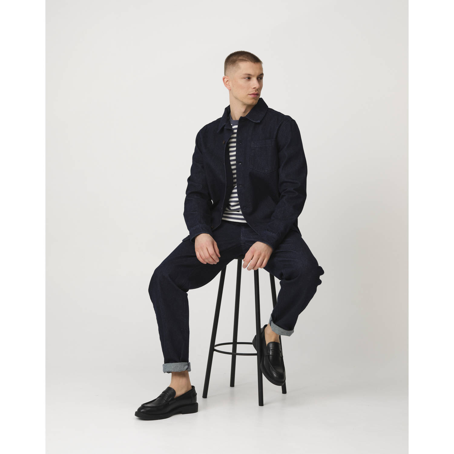 J.C. Rags overshirt dark blue denim
