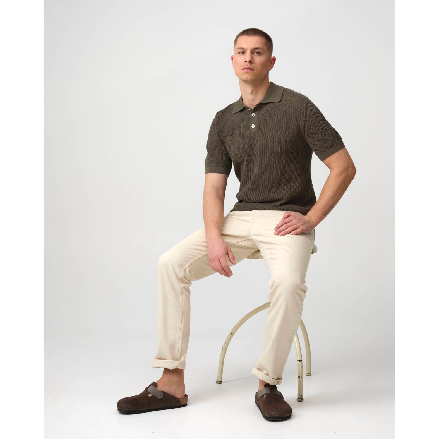 J.C. Rags regular broek ecru