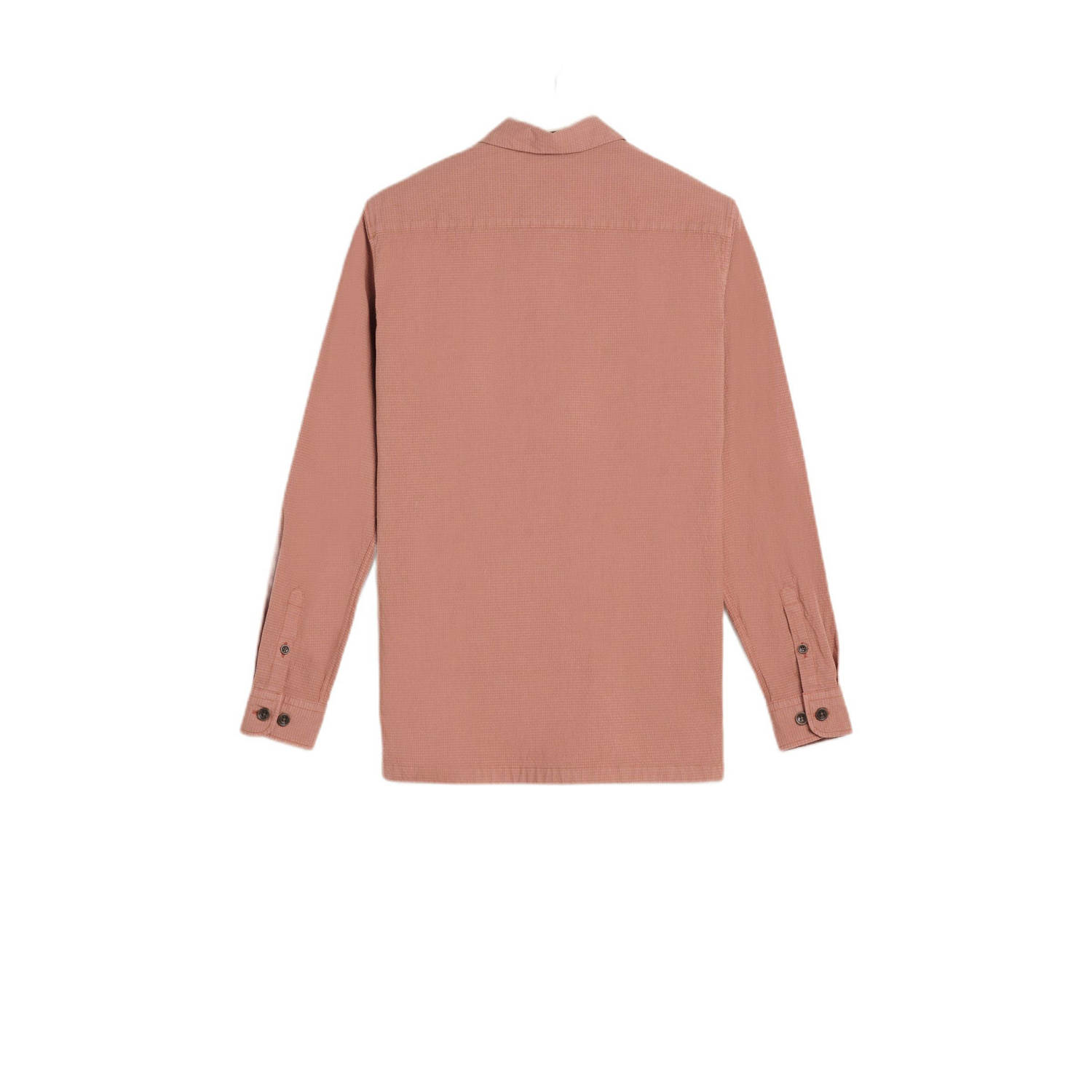 J.C. Rags casual overhemd roodbruin