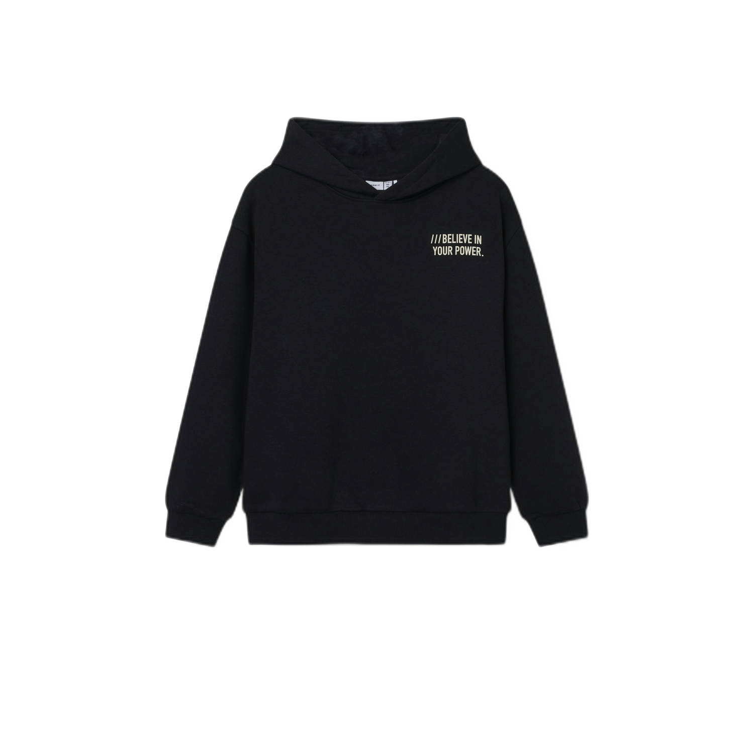 NAME IT KIDS hoodie NKMOSVILD met backprint zwart
