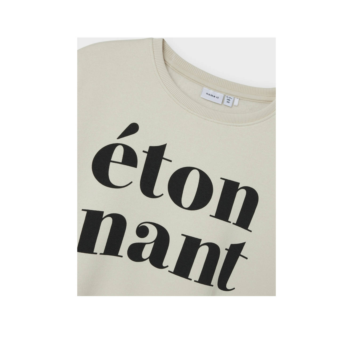 NAME IT KIDS sweater NKFORIANA met tekst ecru